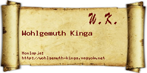 Wohlgemuth Kinga névjegykártya